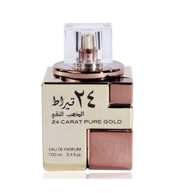 Lattafa 24 Carat Pure Gold Eau De Parfum for Unisex, 100ml